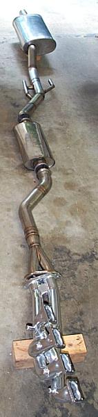 The complete 3 in. custom exhaust layout