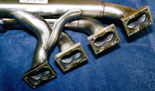 Close-up of the header inlets