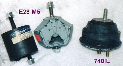 The 740iL mount compared to the E28 5-Series Mount