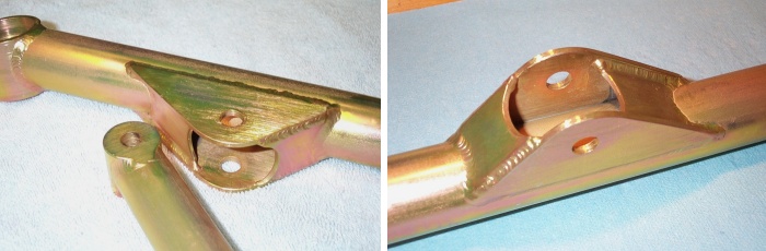 details of the radius rod to track rod joint