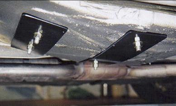 Backing Plates Below Driver's Side Floor Pan